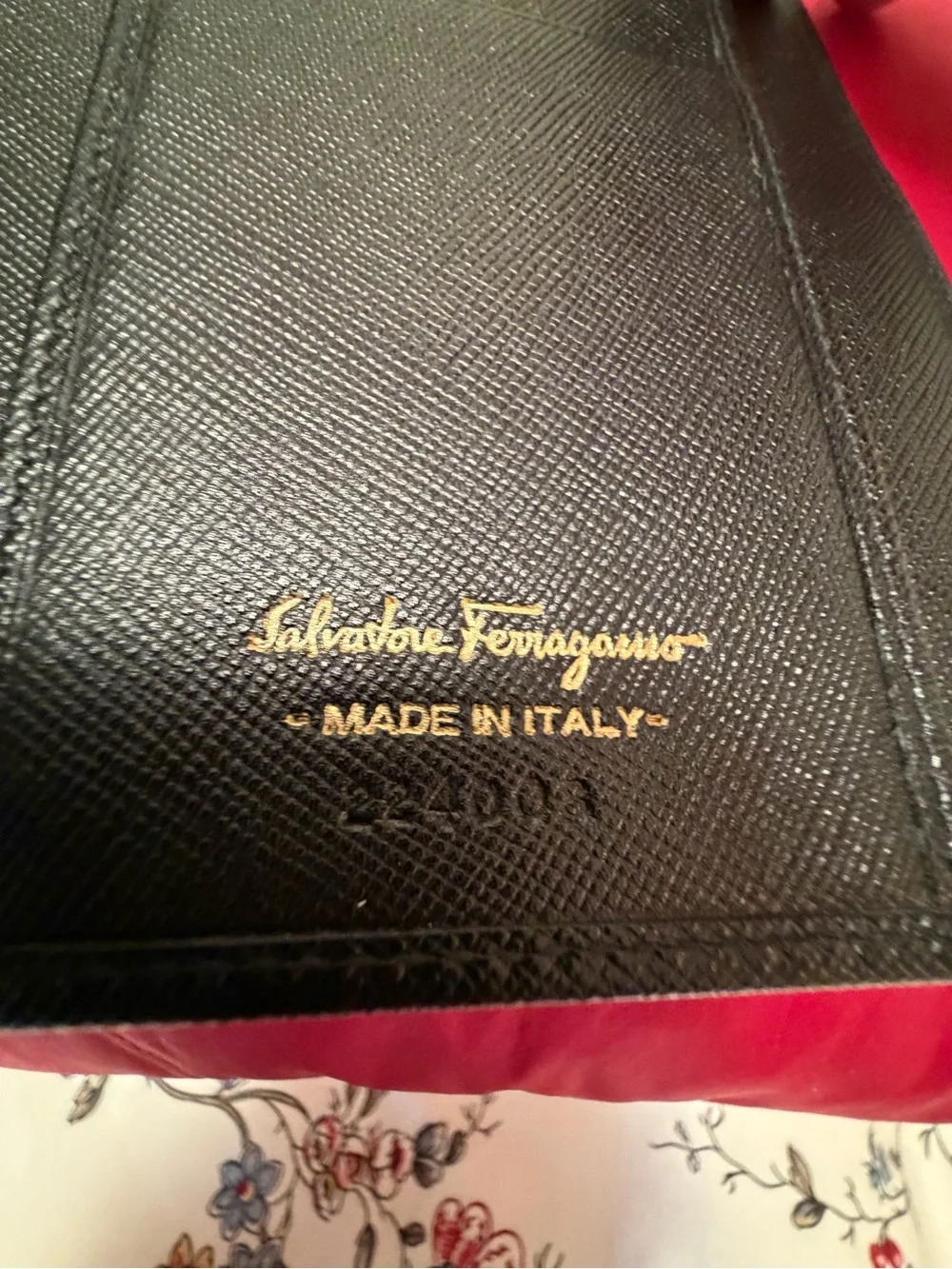 Salvatore Ferragamo Black Leather Long Wallet with Gold Gancini Accent - Picture 2 of 9